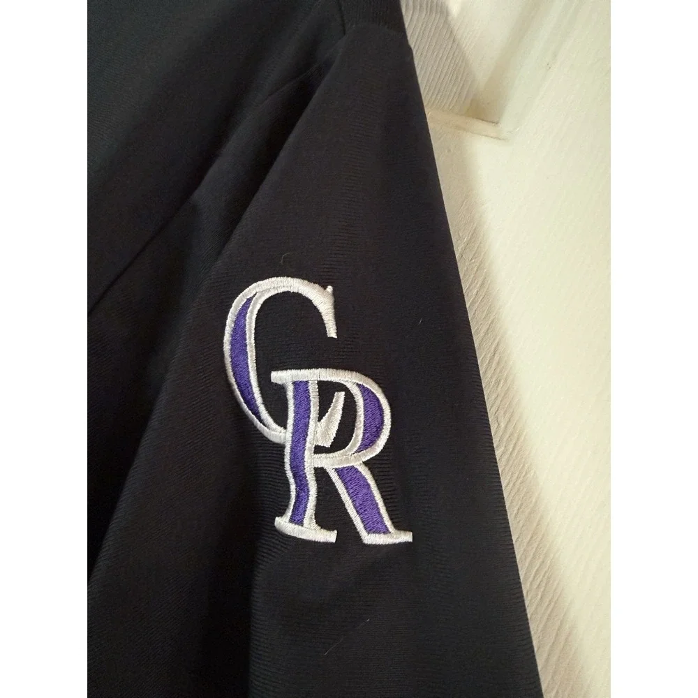 Colorado Rockies Adidas Black Button Up‎ Jersey Youth Large (14-16)